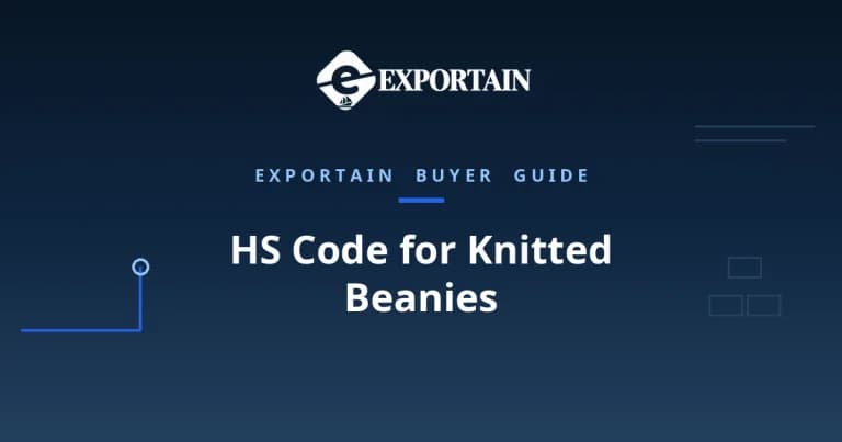 Navy title card: HS Code for Knitted Beanies classification guide