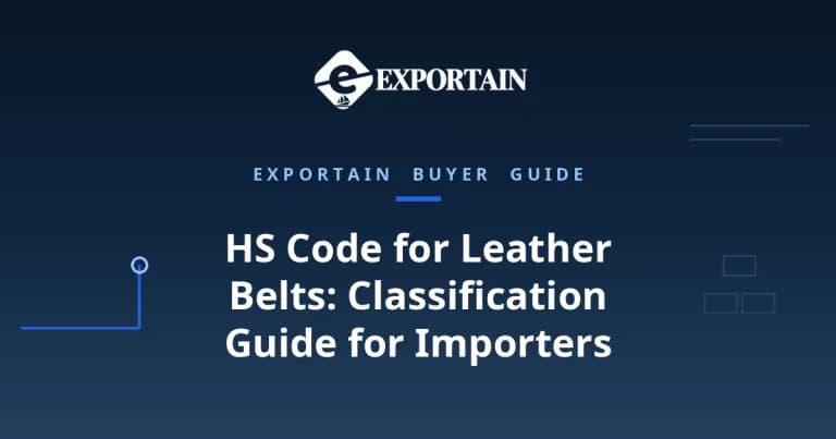 Navy title card: HS Code for Leather Belts classification guide