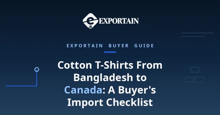 Navy title card: Cotton T-Shirts From Bangladesh to Canada