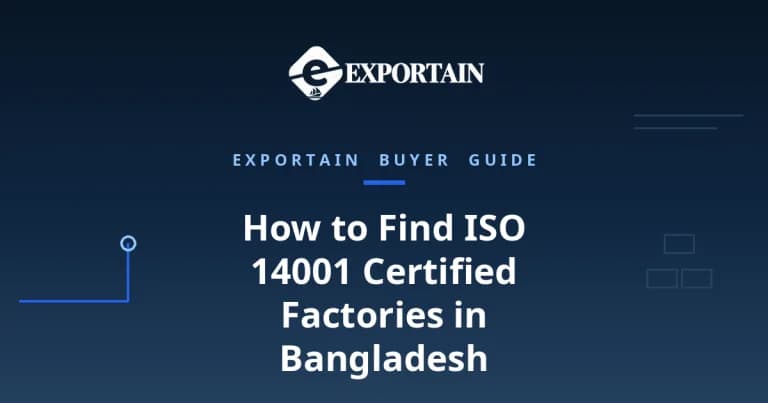 Navy title card: How to Find ISO 14001 Certified Factories in Bangladesh