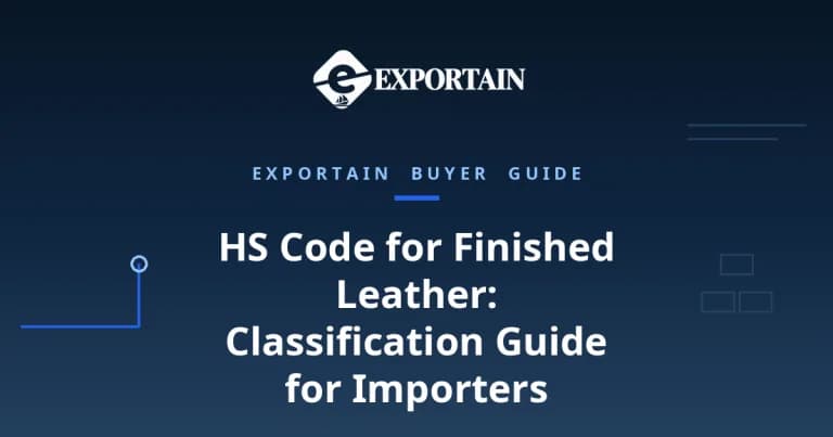 Navy title card: HS Code for Finished Leather: Classification Guide for Importers