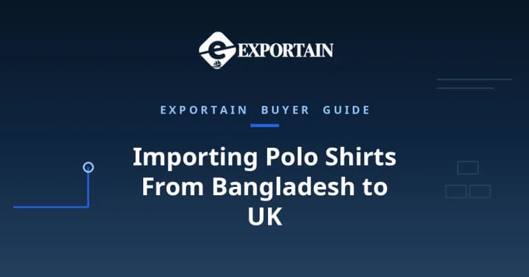 Navy title card: Importing Polo Shirts From Bangladesh to UK