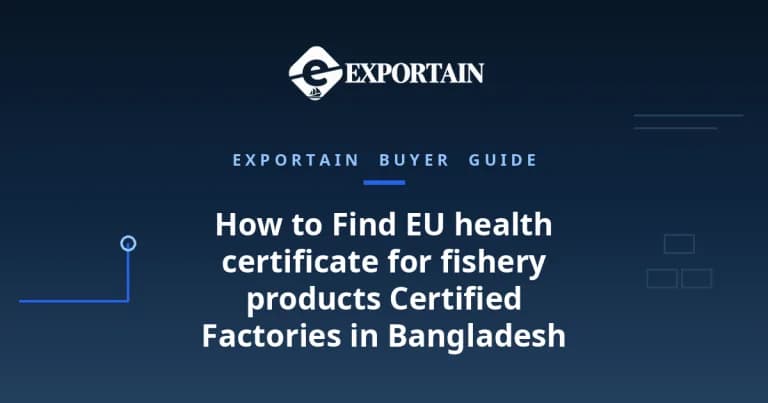 Navy title card: EU health certificate for fishery products guide for Bangladesh buyers