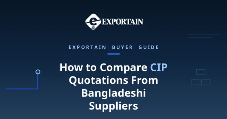 Navy title card: How to Compare CIP Quotations From Bangladeshi Suppliers