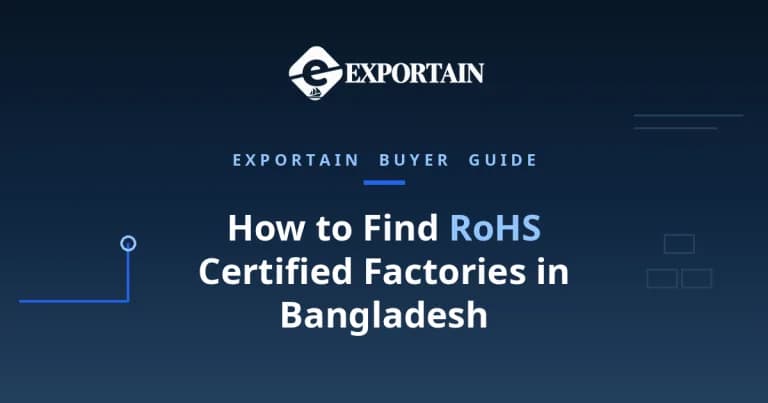 Navy title card: How to Find RoHS Certified Factories in Bangladesh guide