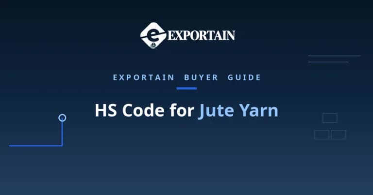 Navy title card: HS Code for Jute Yarn