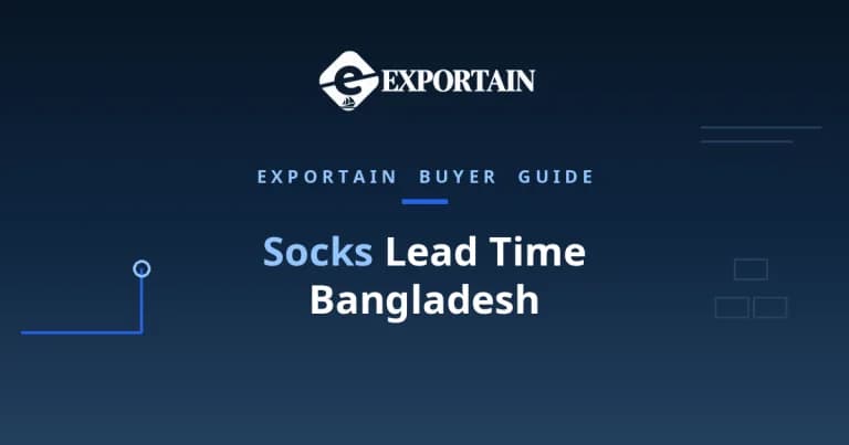 Navy title card: Socks Lead Time Bangladesh, buyer guide