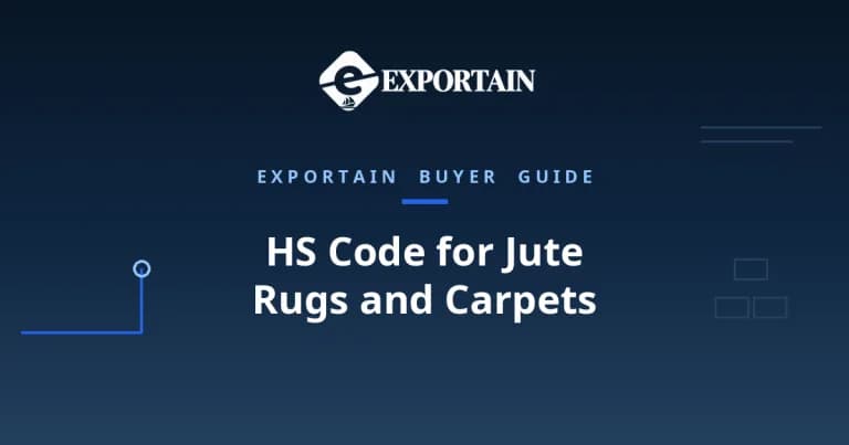 Navy title card: HS Code for Jute Rugs and Carpets