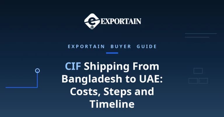 CIF Shipping From Bangladesh to UAE – a container ship being loaded by gantry cranes at Chittagong port at golden hour