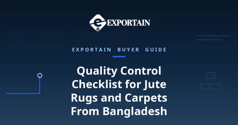 Quality Control Checklist for Jute Rugs and Carpets From Bangladesh – jute rugs and carpets prepared for export in a clean
