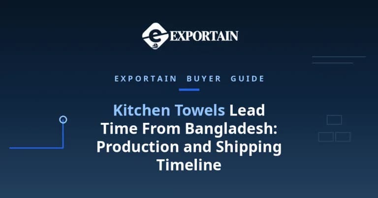 Kitchen towels prepared for export in a clean, modern Bangladeshi production and packing facility