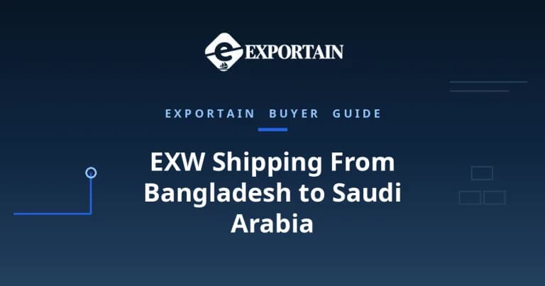 Navy title card: EXW Shipping From Bangladesh to Saudi Arabia