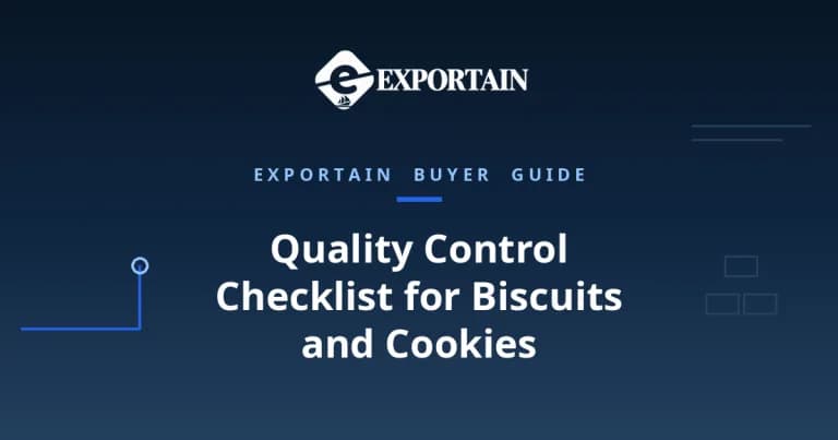 Navy title card: Quality Control Checklist for Biscuits and Cookies From Bangladesh