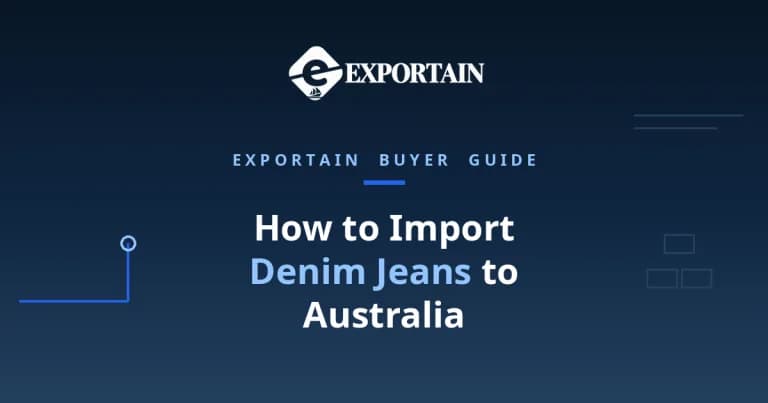 Navy title card: How to Import Denim Jeans to Australia