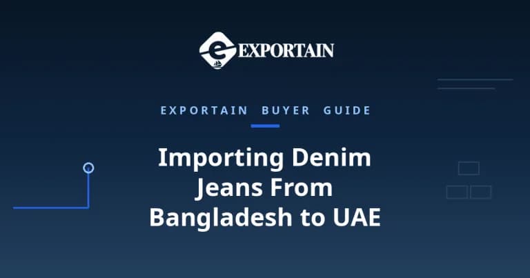 Navy title card: Importing Denim Jeans From Bangladesh to UAE