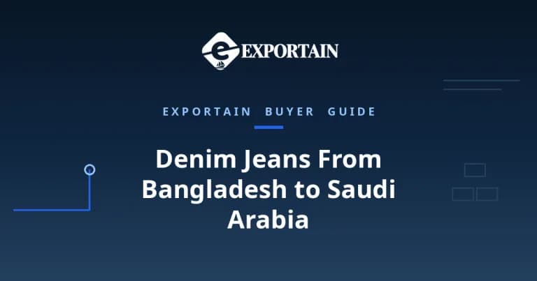 Navy title card: Denim Jeans From Bangladesh to Saudi Arabia