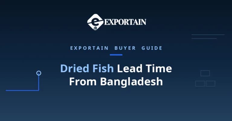 Navy title card: Dried Fish Lead Time From Bangladesh, drying season schedule