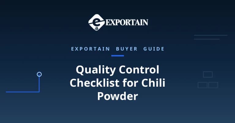Navy title card: Quality Control Checklist for Chili Powder