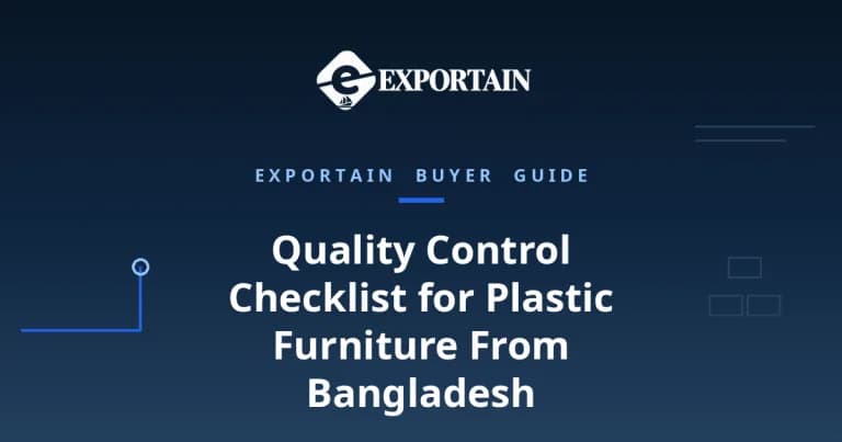 Navy title card: Quality Control Checklist for Plastic Furniture From Bangladesh