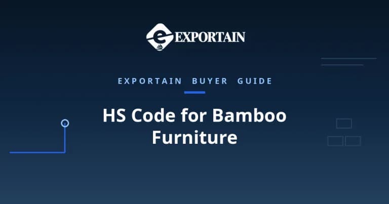 Navy title card: HS Code for Bamboo Furniture classification guide