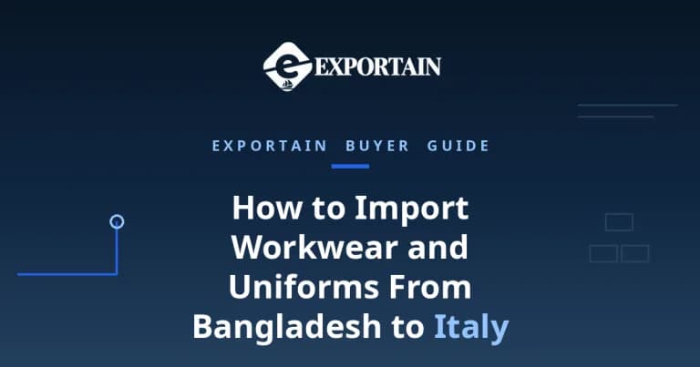 How to Import Workwear and Uniforms From Bangladesh to Italy – workwear and uniforms prepared for export in a clean facility.