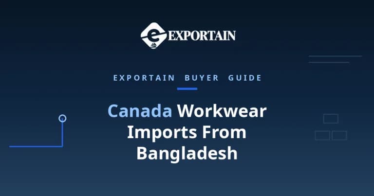 Navy title card: Canada Workwear Imports From Bangladesh