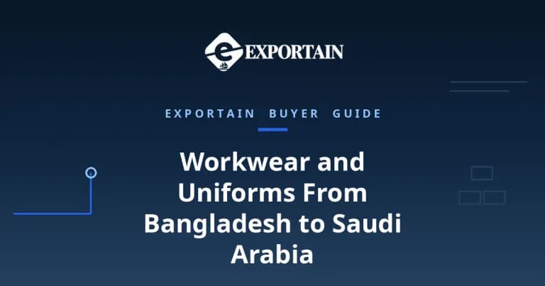 Navy title card: Workwear and Uniforms From Bangladesh to Saudi Arabia
