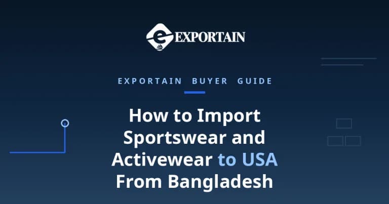 How to Import Sportswear and Activewear to USA From Bangladesh - title card