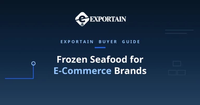 Navy title card: Frozen Seafood for E-Commerce Brands from Bangladesh