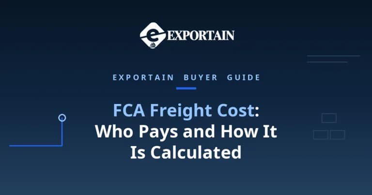 Navy title card: FCA Freight Cost, who pays and how it is calculated