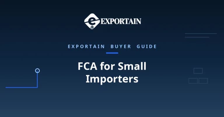 Navy title card: FCA for Small Importers