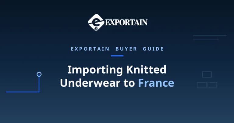 Navy title card: Importing Knitted Underwear to France