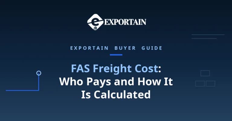 Navy title card: FAS Freight Cost, who pays and how it is calculated