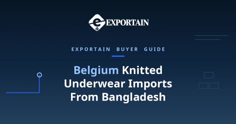 Navy title card: Belgium Knitted Underwear Imports From Bangladesh