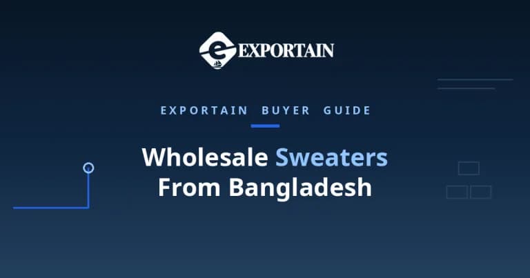 Navy title card: Wholesale Sweaters From Bangladesh, assortments and MOQ
