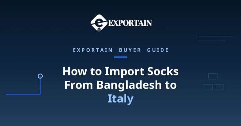 Navy title card: How to Import Socks From Bangladesh to Italy