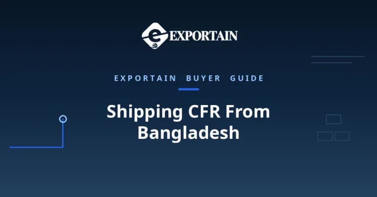 Navy title card: Shipping CFR From Bangladesh, with CFR Shipping highlighted