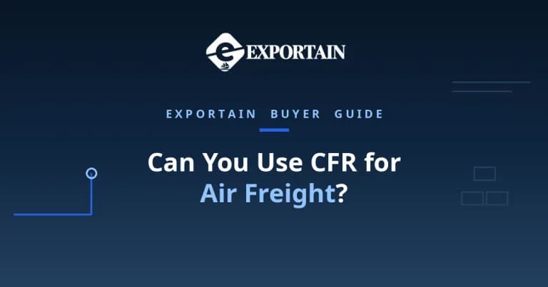 Navy title card: Can You Use CFR for Air Freight, with Air Freight highlighted