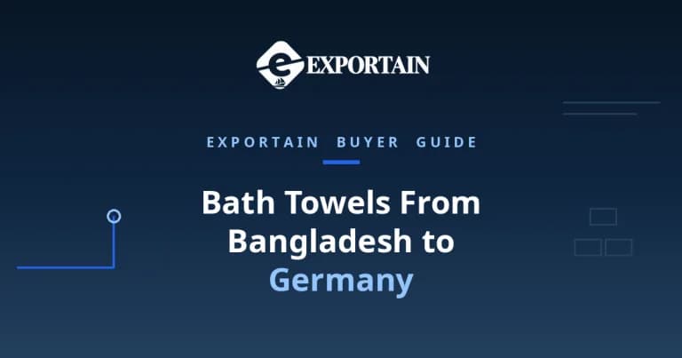 Navy title card: Bath Towels From Bangladesh to Germany, with Germany highlighted