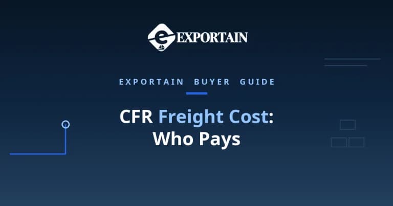 Navy title card: CFR Freight Cost, who pays and how it is calculated