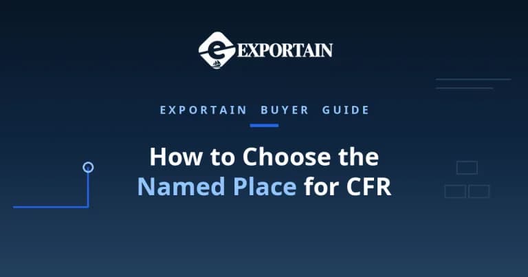 Navy title card: How to Choose the Named Place for CFR, port selection guide