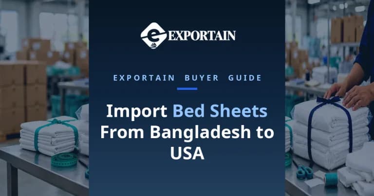 How to Import Bed Sheets From Bangladesh to USA - bed sheets prepared for export in a clean, modern facility