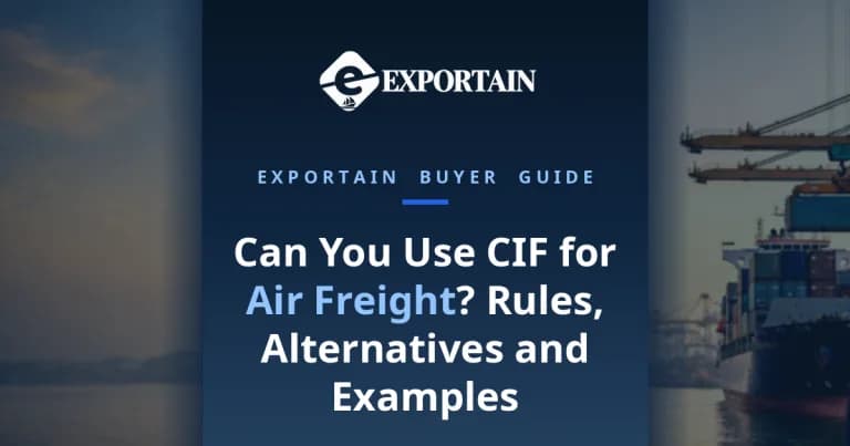 Navy title card: Can You Use CIF for Air Freight, with ship photo at edges