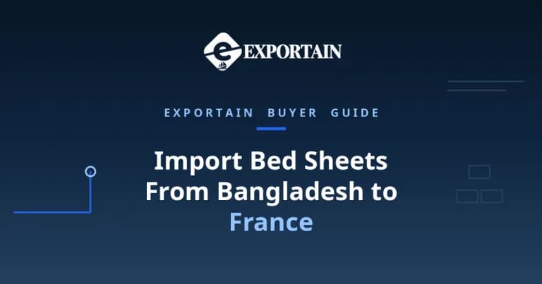 Navy title card: Import Bed Sheets From Bangladesh to France