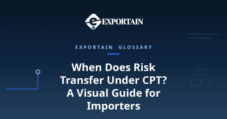 Navy title card: When Does Risk Transfer Under CPT, with Risk Transfer highlighted