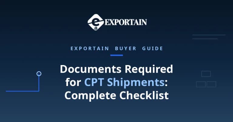 Navy title card: Documents Required for CPT Shipments, with CPT Shipments highlighted