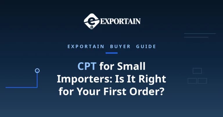 Navy title card: CPT for Small Importers, with CPT highlighted