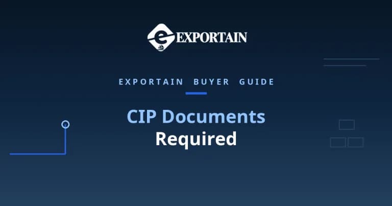 Navy title card: CIP Documents Required, with CIP Documents highlighted