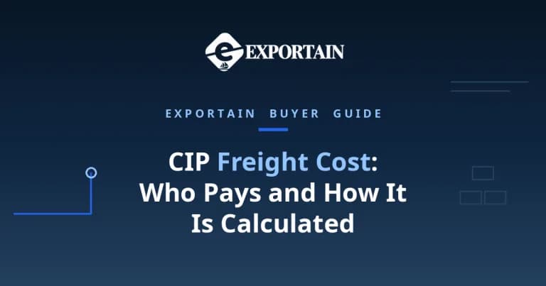 Navy title card: CIP Freight Cost, who pays and how it is calculated