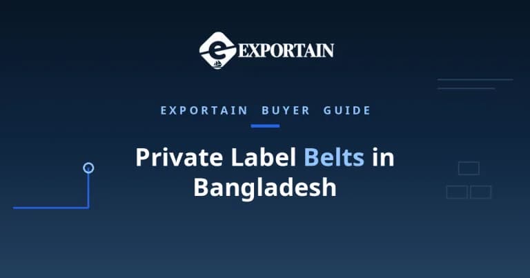 Navy title card: Private Label Belts in Bangladesh, a brand owner guide